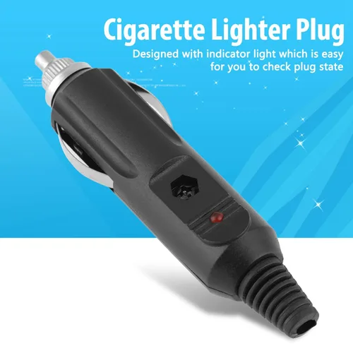 Vista 6 de 5 unids accesorio de coche macho encendedor de cigarrillos zócalo, 12 V 24 V 5A DIY enchufe conector con indicador