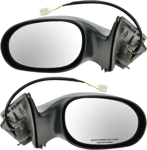 Vista 208 de TRQ Conjunto de 2 piezas de espejo lateral para conductor y pasajero, ajuste eléctrico, sin calefacción, sin memoria, color negro, compatible