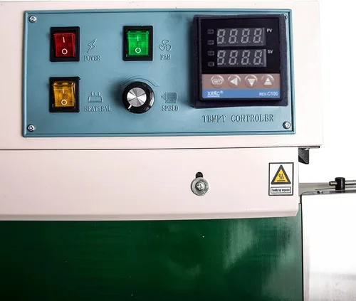 Vista 5 de Máquina de sellado continuo FR-900 Máquina selladora de sellado de banda de plástico continua horizontal automática Codificación de sellos