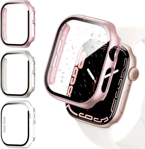 Vista 10 de COMMUTER - Juego de 4 fundas compatibles con Apple Watch de 40 mm Series SE 3ra Gen 2025 SE 2/1 6 5 4 con protector de pantalla de vidrio templado