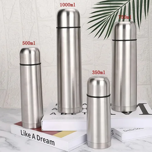 Vista 9 de Botella térmica aislada con taza, frasco de café de acero inoxidable para bebidas calientes y frías, botella de agua aislada al vacío, taza de viaje