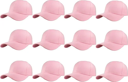 Vista 36 de Gorras de béisbol con correa trasera ajustable, lisas, negras, 12