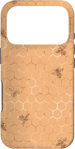 Vista 30 de Honey Comb Honey Bee Pretty Garden - Carcasa para iPhone 17