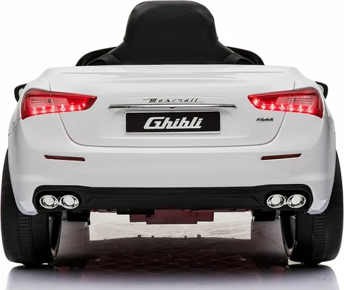 Vista 5 de Best Ride On Cars Maserati Ghibli - Pila de 12 V, color blanco, grande