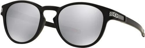 Vista 2 de Oakley Latch lentes de sol redondos, no polarizados, para hombre, negro, 53 mm