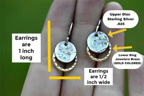 Vista 3 de Pendientes de plata de ley, aretes colgantes de luna, regalo para ella