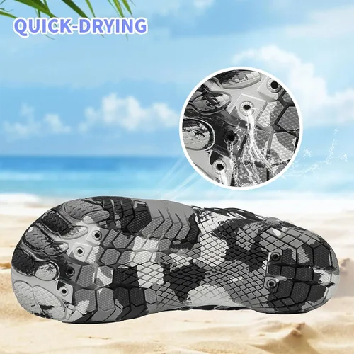 Vista 3 de Zapatos de playa y piscina de secado rápido, sin cordones, para mujeres y hombres, para surf, yoga y deportes acuáticos