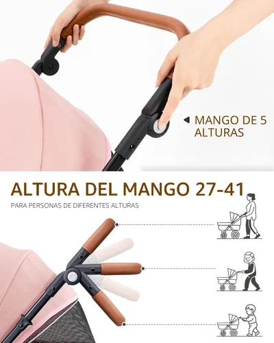 Vista 8 de Cochecito para perros grandes y medianos (20-132 libras), cochecito para mascotas para 2 perros pequeños, extra grande, resistente, plegable y Azul