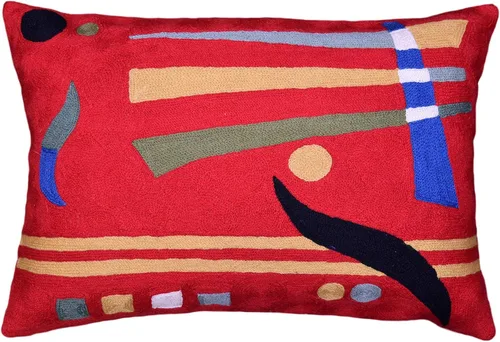 Vista 7 de Funda de almohada lumbar Hundertwasser biomorfo, funda de almohada abstracta moderna para sofá, casa de campo, para silla de exterior, cojines