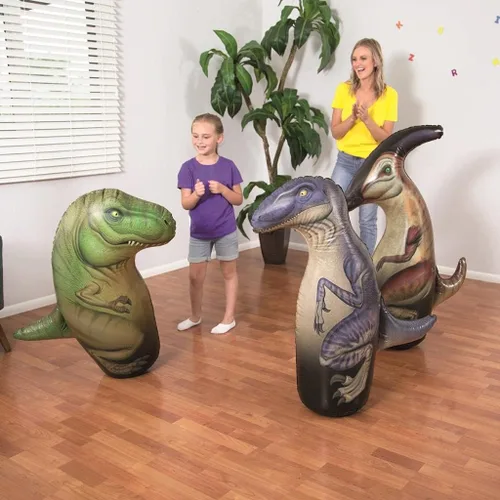 Vista 5 de Up, in & Over aufblasbarer Dino-Schlagsack für Kinder (Sortiert, 35.8 in - 44.1 in)