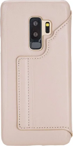 Vista 7 de Venito Venice - Funda delgada compatible con Galaxy S9 con soporte, cartera, cierre automático y función de bloqueo RFID (rosa nude)