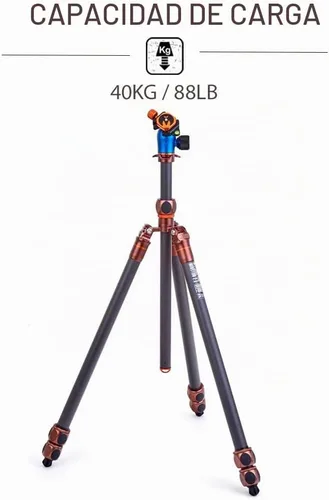 Vista 5 de 3 Legged Thing Pro Range 2.0 Winston 2.0 Kit de sistema de trípode de fibra de carbono – Trípode ajustable para cámara con 3 patas desmontables