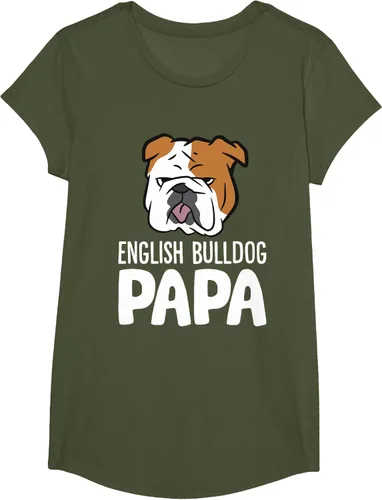 Vista 85 de Camiseta divertida de Bulldog Inglés para papá dueño de perro, Negro