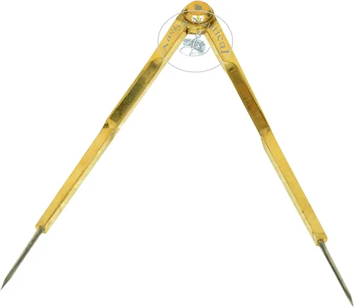Vista 2 de Divisor de brújula de navegación de 6" con puntos de aguja de acero y Divisor de punto de acero de 6 pulgadas