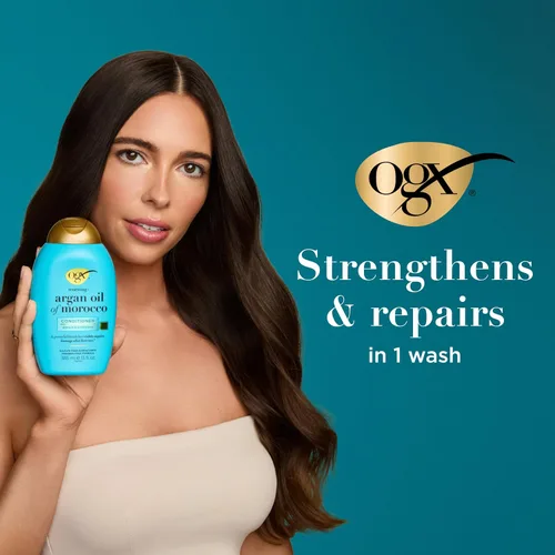 Vista 2 de Acondicionador renovador OGX con aceite de Argán de Marruecos, 13 oz