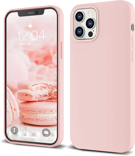 Vista 8 de IceSword Funda para iPhone 12 Pro Max, de silicona líquida delgada protectora a prueba de golpes, forro de microfibra antiarañazos, color azul