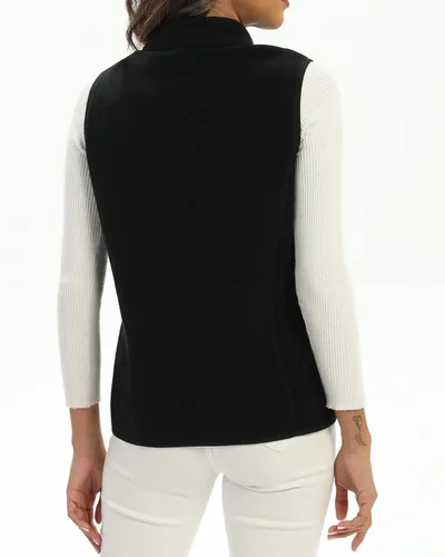 Vista 7 de Xeoxarel Chaleco de forro polar para mujer con 6 bolsillos XS-2XL