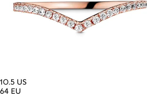 Vista 7 de PANDORA Jewelry - Anillo de circonita cúbica brillante en rosa, Metal, Zirconia cúbica
