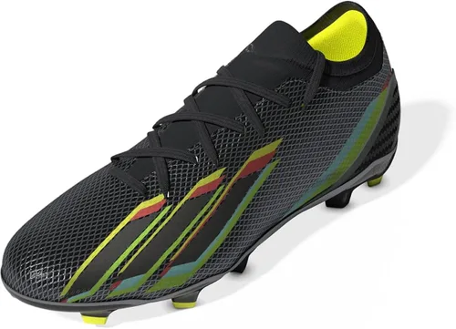 Vista 4 de adidas X Speedportal3 - Tacos de fútbol para hombre color negro Plata MetálicoNúcleo NegroAmarillo Solar
