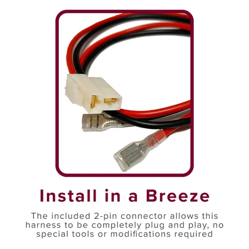 Vista 4 de AlveyTech Arnés universal de cableado de batería de 10 pulgadas, 2 pines, 600 V, 14 AWG, cable de repuesto para minimoto, Mega Moto, Pulse, Scooter