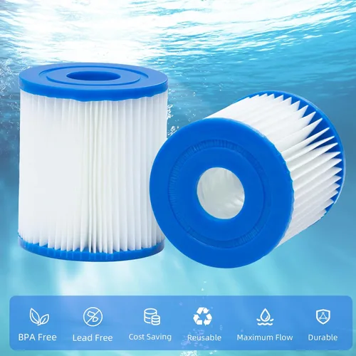 Vista 2 de Filtro de piscina tipo I, cartuchos de filtro para tamaño 1, cartucho de filtro de tamaño I para piscinas, cartucho de filtro de bomba de 330 6