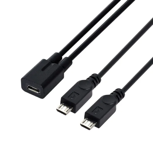 Vista 6 de chenyang Cable divisor micro USB 1 a 2 Y, cable de extensión de carga micro USB 1 a 2 soporta cargar dos dispositivos al mismo tiempo