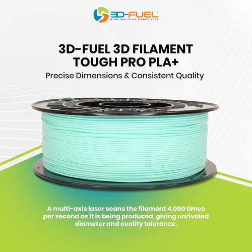 Vista 2 de 3D-Fuel Tough Pro PLA+ Filamento para Impresión 3D, Hecho en EE. UU., Filamento para Impresora 3D, Precisión Dimensional +/- 0.02 mm, 1.75 mm