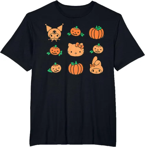 Vista 26 de Camiseta de Halloween Hello Kitty My Melody Kuromi Pumpkins