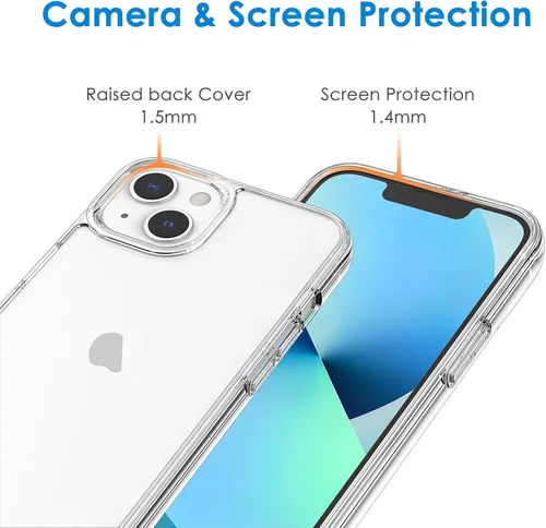 Vista 5 de JETech Protector de pantalla de privacidad para iPhone 13 de 6.1 pulgadas con protector de lente de cámara y funda antigolpes