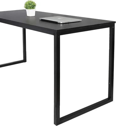 Vista 6 de ZenStyle Escritorio para computadora de 47 pulgadas, moderno y resistente, escritorio de oficina para computadora, computadora portátil, escritorio