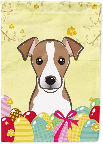Vista 63 de Caroline's Treasures BB1920CHF - Bandera de caza de huevos de Pascua con diseño de bulldog francés, para casa, gran porche, para colgar en la pared