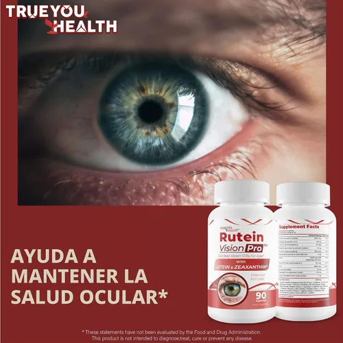Vista 5 de Rutein Vision Pro - Nuestras mejores píldoras de visión para ojos - Cápsulas de vitamina A Visión - Píldoras para mejorar la visión - Suplemento