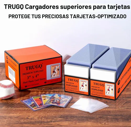Vista 7 de 400 fundas para tarjetas de carga superior para tarjetas, protectores de tarjetas de béisbol de 3" x 4", cargadores superiores de plástico duro