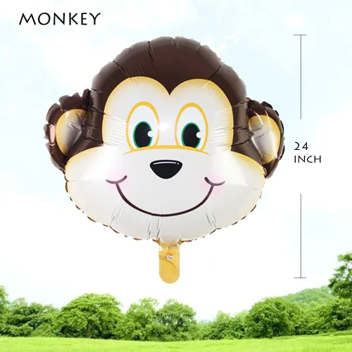 Vista 6 de Decoraciones de Fiesta de Cumpleaños de Safari de Selva - Paquete de 6 Globos Gigantes de Animales para Niños de Safari, Fiesta de Baby Shower