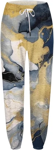 Vista 3 de Lroplie Women's Suitable Sweatpants High Waisted Print Trousers Athletic Workout Hiking Pants with Pockets