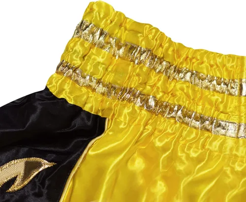 Vista 4 de SIAMKICK Pantalones cortos de Muay Thai para niños (4 años a 10 años), boxeo, kickboxing, artes marciales mixtas para niños y niñas