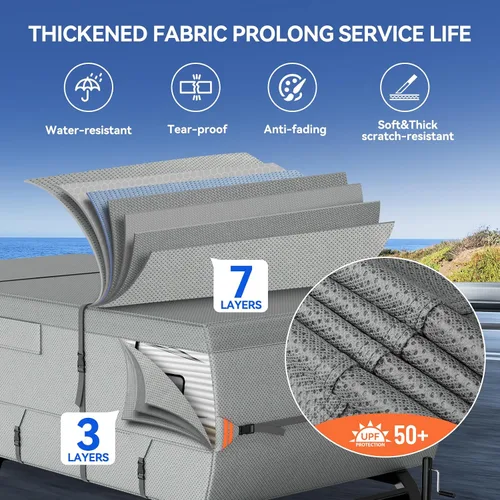 Vista 2 de 7 capas impermeables Pop Up Camper Tent Trailer Cover 8'-10