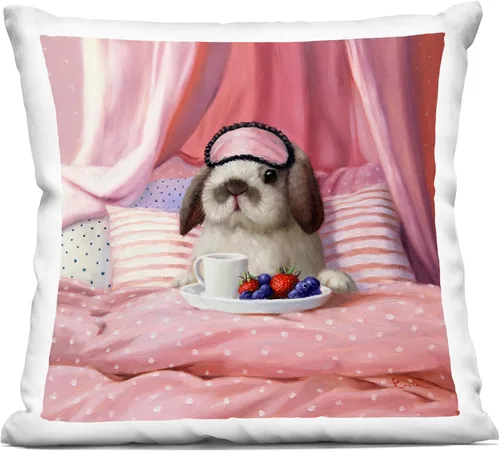 Vista 9 de Stupell Industries - Breakfast in Bed Puppy Indoor Pillow, 18 x 18 - Made in USA - By Lucia Heffernan