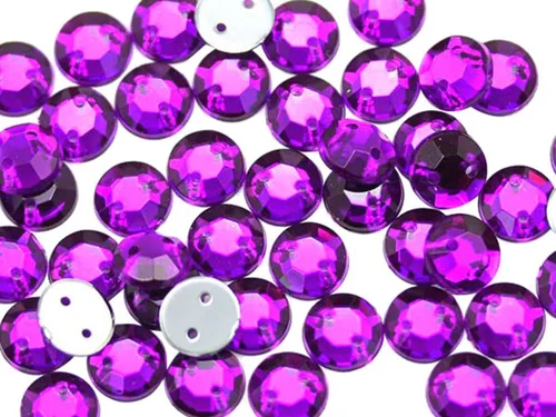 Vista 11 de Allstarco Cuentas de diamantes de imitación para coser con parte trasera plana de 0.472 in para manualidades, gemas redondas de plástico acrílico