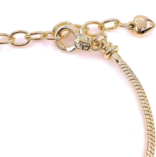 Vista 6 de LESLIE BOULES Pulsera de San Benito para mujer con dije de mal de ojo y piedra de azabache auténtica, Latón