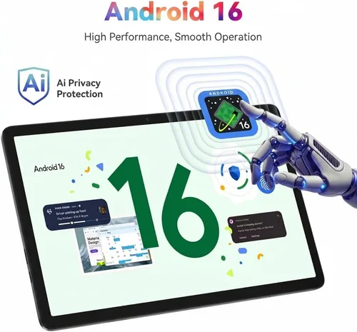 Vista 10 de Tablet Android 16 2026, tableta Android con bolígrafo y teclado, Gemini Ai, 24 GB +256 GB/2 TB, cámara AI de 8 MP, Widevine L1, carga rápida, 2 en 1