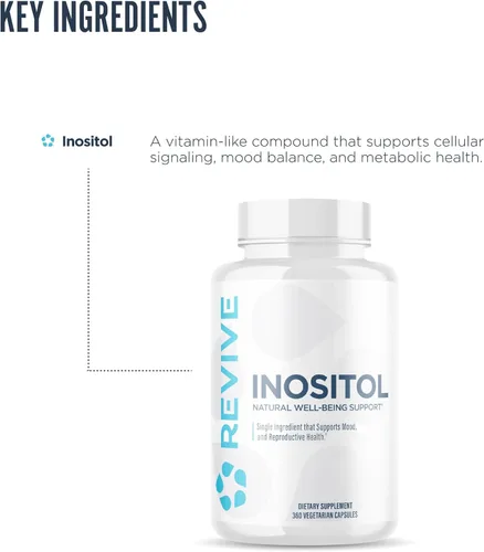 Vista 4 de Revive MD - Suplemento de inositol para hombres y mujeres, apoyo del estado de ánimo, equilibrio hormonal y salud reproductiva, apto para veganos