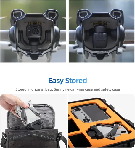 Vista 6 de Parasol de lente para DJI Mini 3 Accesorios para drones, parasol antideslumbrante cubierta protectora para cámara cardán para Mini 3 Drone