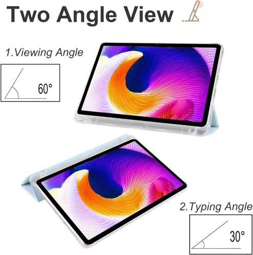 Vista 3 de Funda inteligente para Xiaomi Mi Pad 6/Mi Pad 6 Pro de 11 pulgadas, funda de piel sintética con función de reposo/encendido automático inteligente
