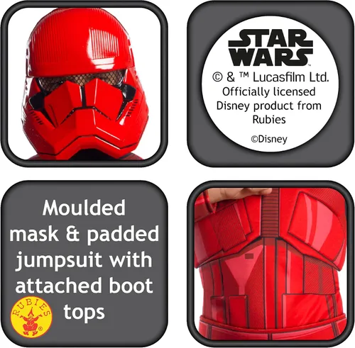 Vista 2 de Rubie's Disfraz infantil de Star Wars Rise of The Skywalker Deluxe Sith Trooper