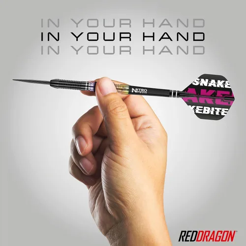 Vista 5 de RED DRAGON Snakebite World Champion 2020 Edition - Dardos de tungsteno con vuelos y ejes