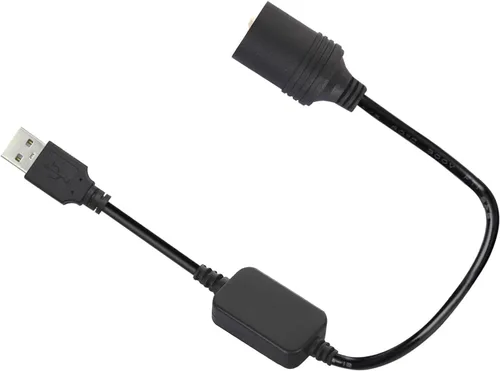 Vista 2 de USB A macho a 12 V encendedor de cigarrillos de coche hembra convertidor de cable USB adaptador de encendedor de cigarrillos para coche grabadora