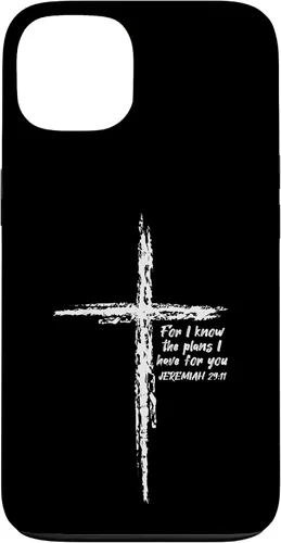 Vista 7 de Cross I Know The Plans Verse Bible Jesus God - Funda de regalo cristiana para iPhone 17