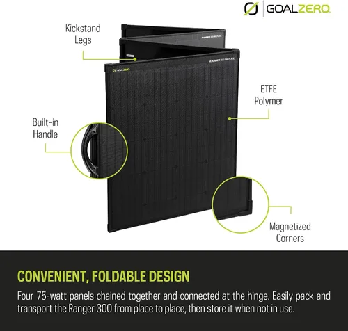 Vista 5 de Goal Zero Ranger 300 - Panel solar para maletín, 300 W, plegable, portátil