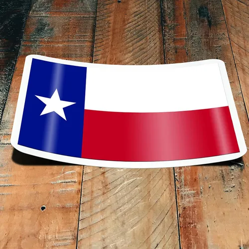 Vista 3 de Paquete de 2 calcomanías de la bandera del estado de Texas, 5 x 3 pulgadas, vinilo de alta calidad PD349